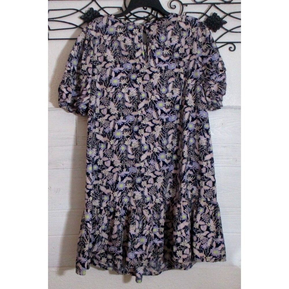 AvA & Viv Women's Dress Size 1X Short Sleeve Multicolored Floral Round Neck